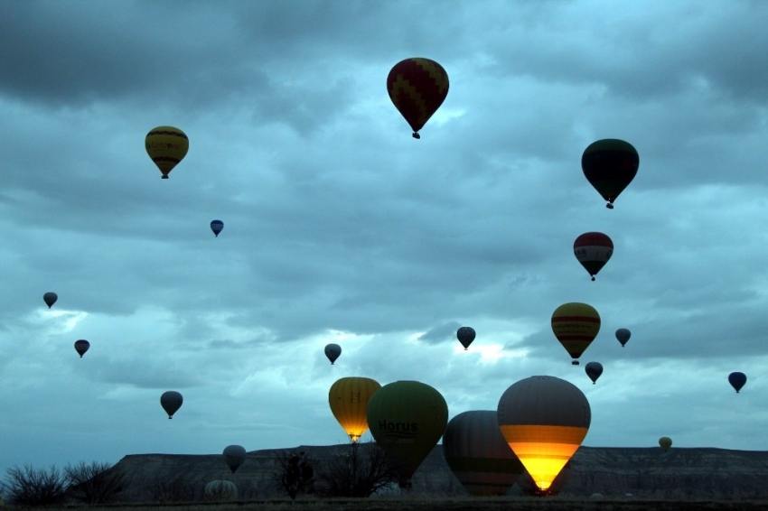 Kapadokya’da balon turları iptal edildi