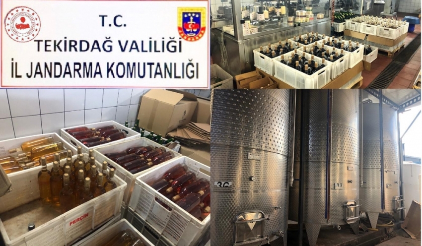 Tekirdağ’da fabrikada 355 ton kaçak içki ele geçirildi