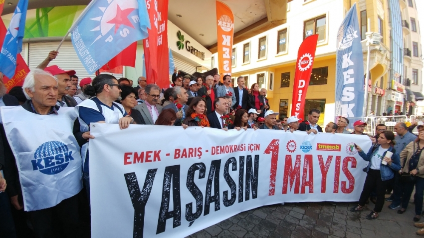 Taksim’de 1 Mayıs anması