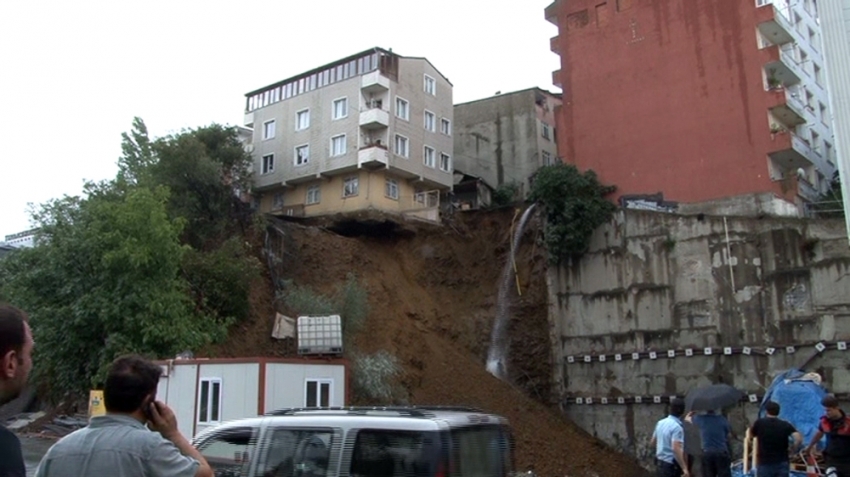 İstanbul’da bir binada çökme tehlikesi