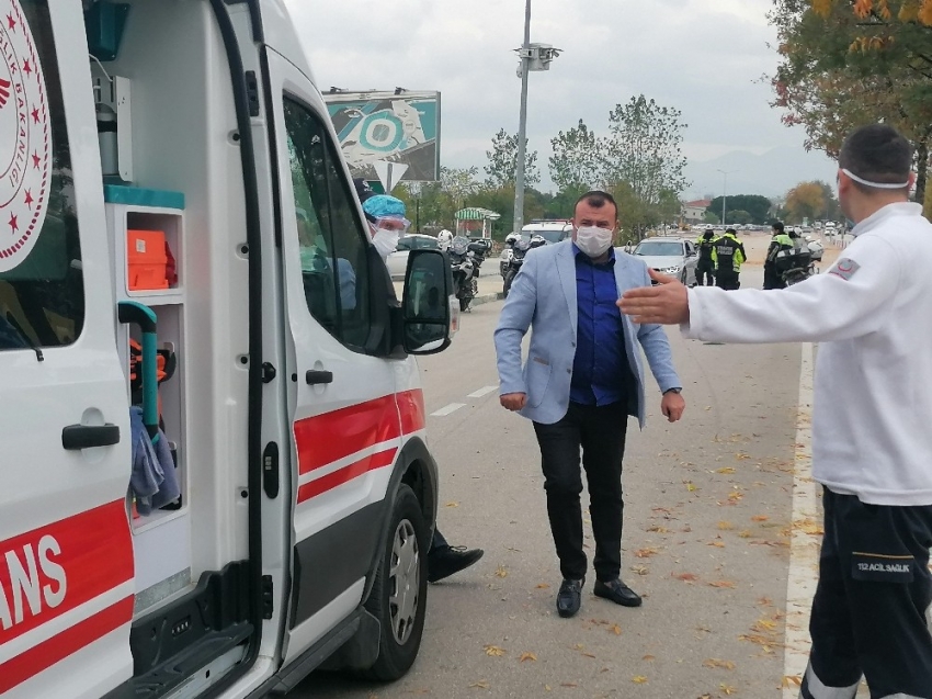 Bursa’da Korona virüslü sürücü trafik kontrolüne takıldı