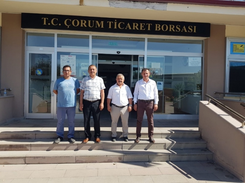 İl Müdürü Sarı ve Mehmet Sayan Ticaret Borsası’nı ziyaret etti