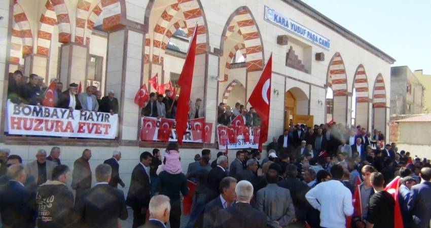 Erciş’te terör protestosu