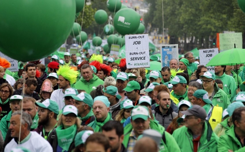 Belçika’da da halk sokaklara indi