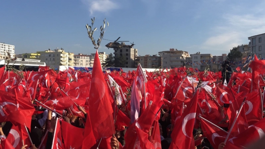 Erdoğan’ı ’zeytin dalı’ ile karşıladılar