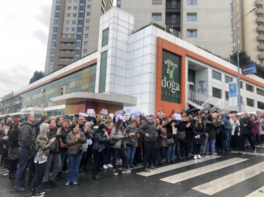 Doğa Kolejinde veli protestosu