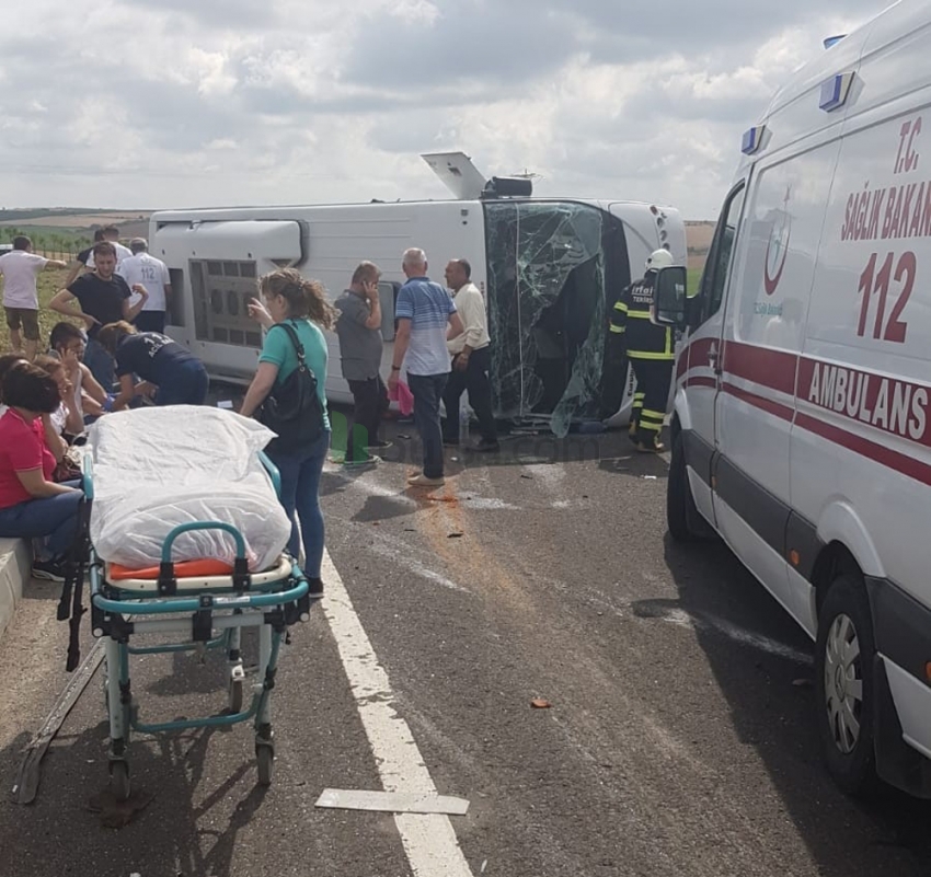 Tekirdağ’da trafik kazası: 18 yaralı