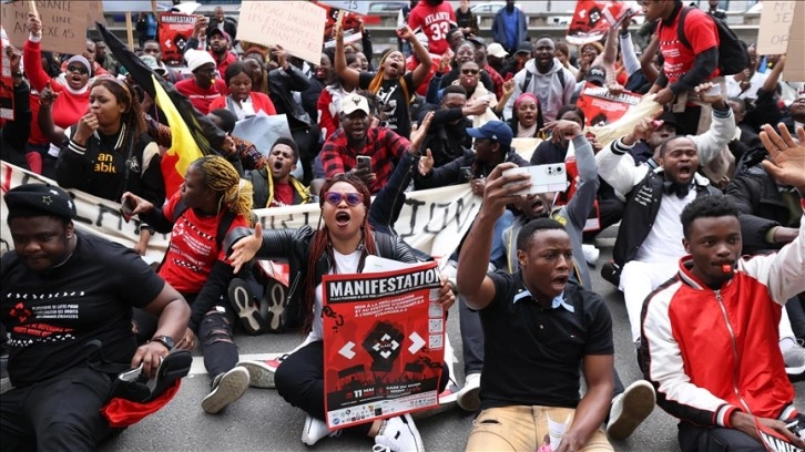 Afrikalı üniversite öğrencilerinden Belçika'ya ayrımcılık protestosu