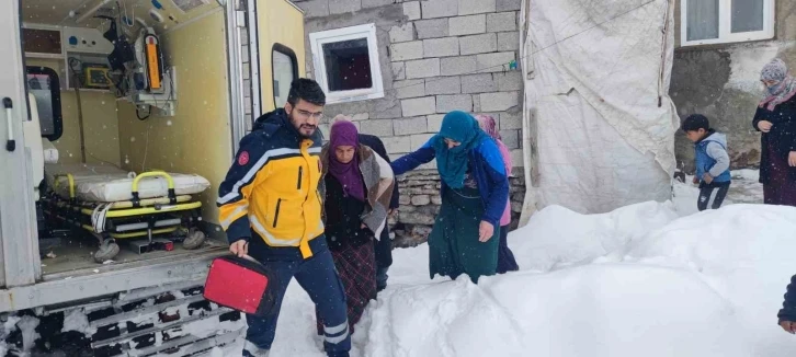 Ağrı’da hamile kadın paletli ambulansla kurtarıldı
