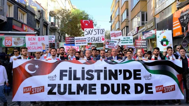 AK Parti Konya Gençlik Kolları, Gazze için yürüdü
