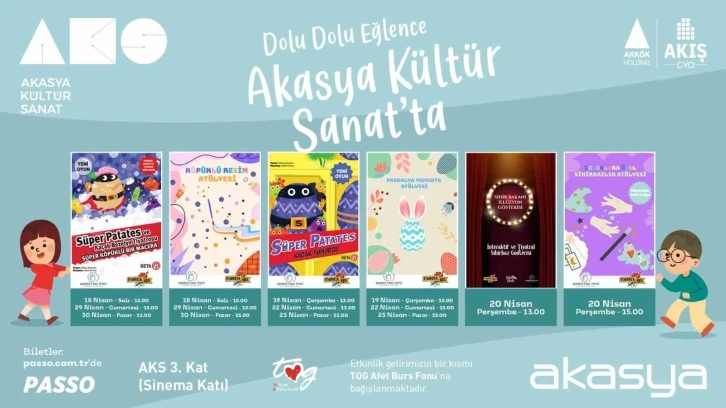 Akasya’nın Nisan ayı etkinlik programı belli oldu
