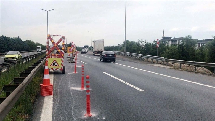 Anadolu Otoyolu'nun Kocaeli geçişinde bağlantı yolu çalışması başlatıldı