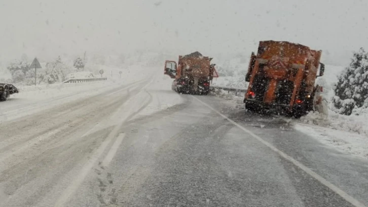 Antalya-Konya karayolunda kar yağışı başladı
