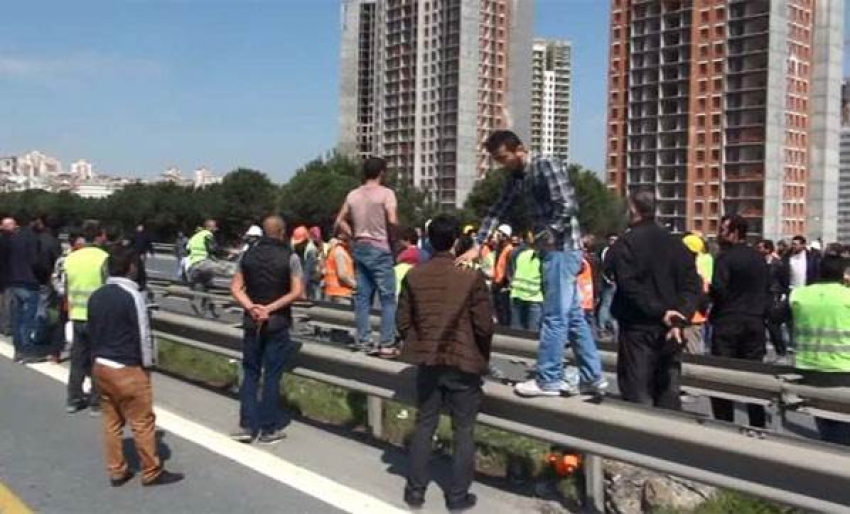 Arkadaşları için Avcılar- TEM bağlantı yolunu kapattılar