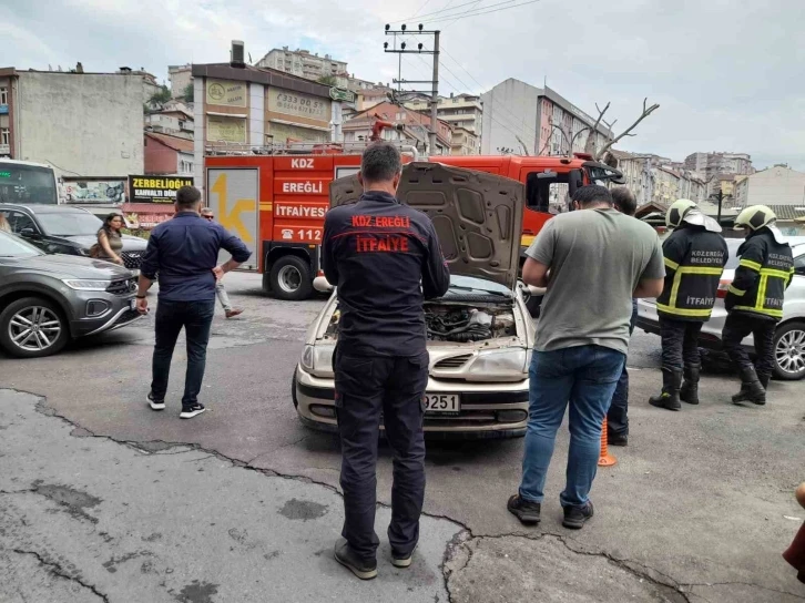 Zonguldak'ta araçtan çıkan dumanlar paniğe neden oldu