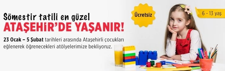 Ataşehir’de sömestir atölyeleri başlıyor
