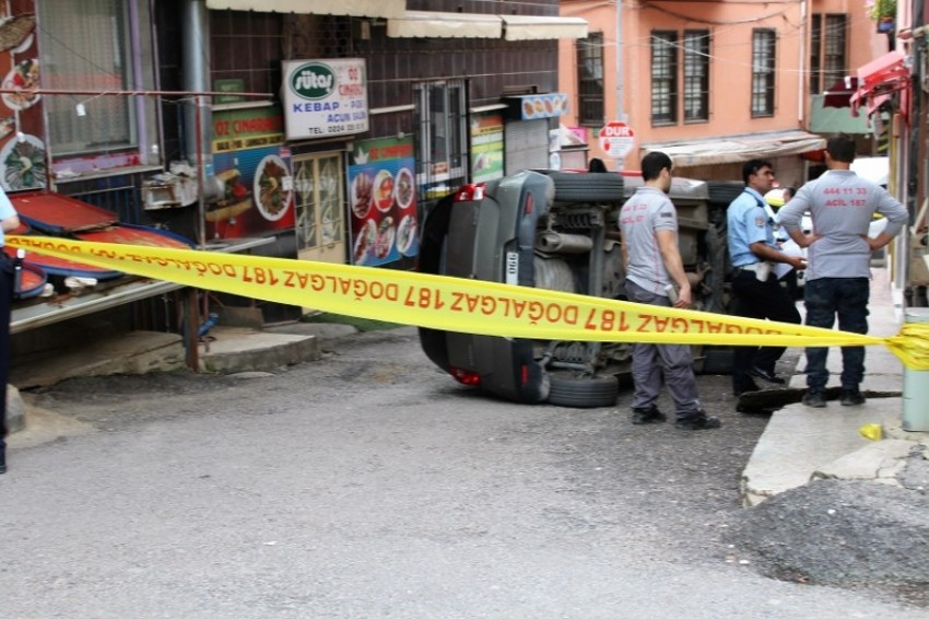 Bursa'da korku dolu anlar kamerada