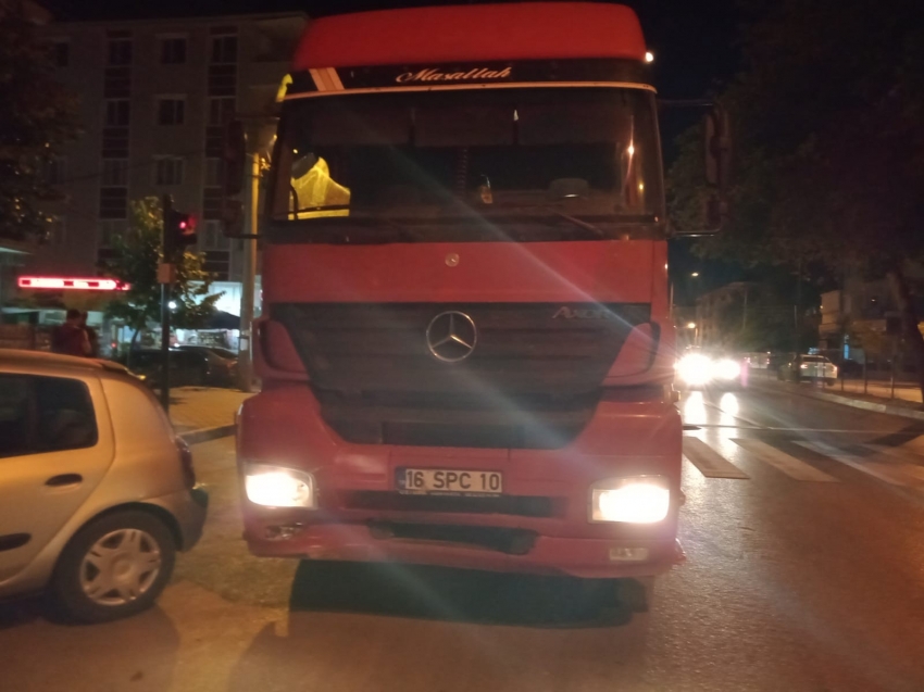 Bursa'da alkollü TIR sürücüsü...