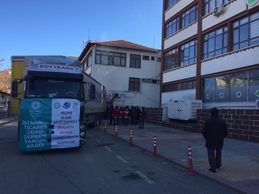 Kayseri’deki Odaların Yardım Tırları Deprem Bölgesine Ulaştı