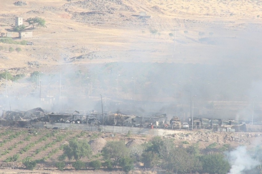 Kilis'te askeri alandaki yangın söndürüldü