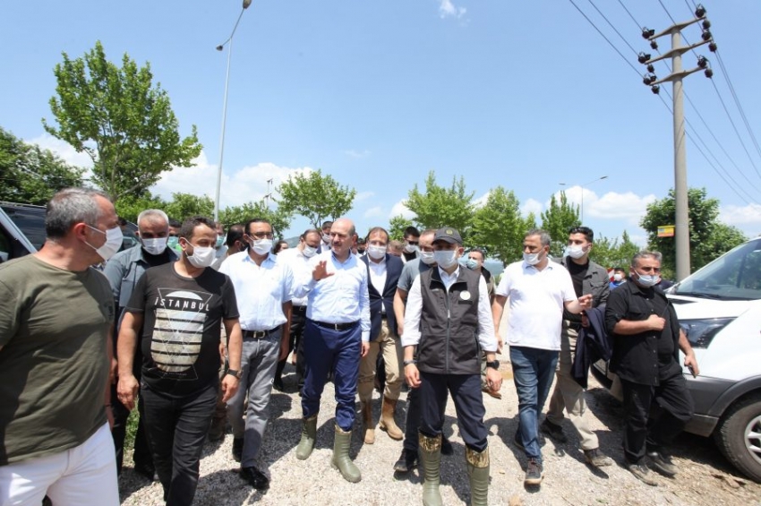 Soylu ve Pakdermili'den sanayi bölgesine geçmiş olsun ziyareti