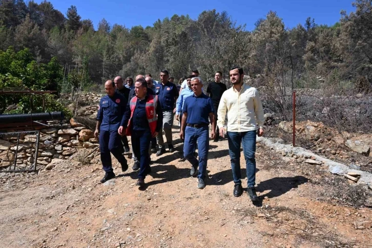 Başkan Böcek, Alanya’da yangın bölgesinde
