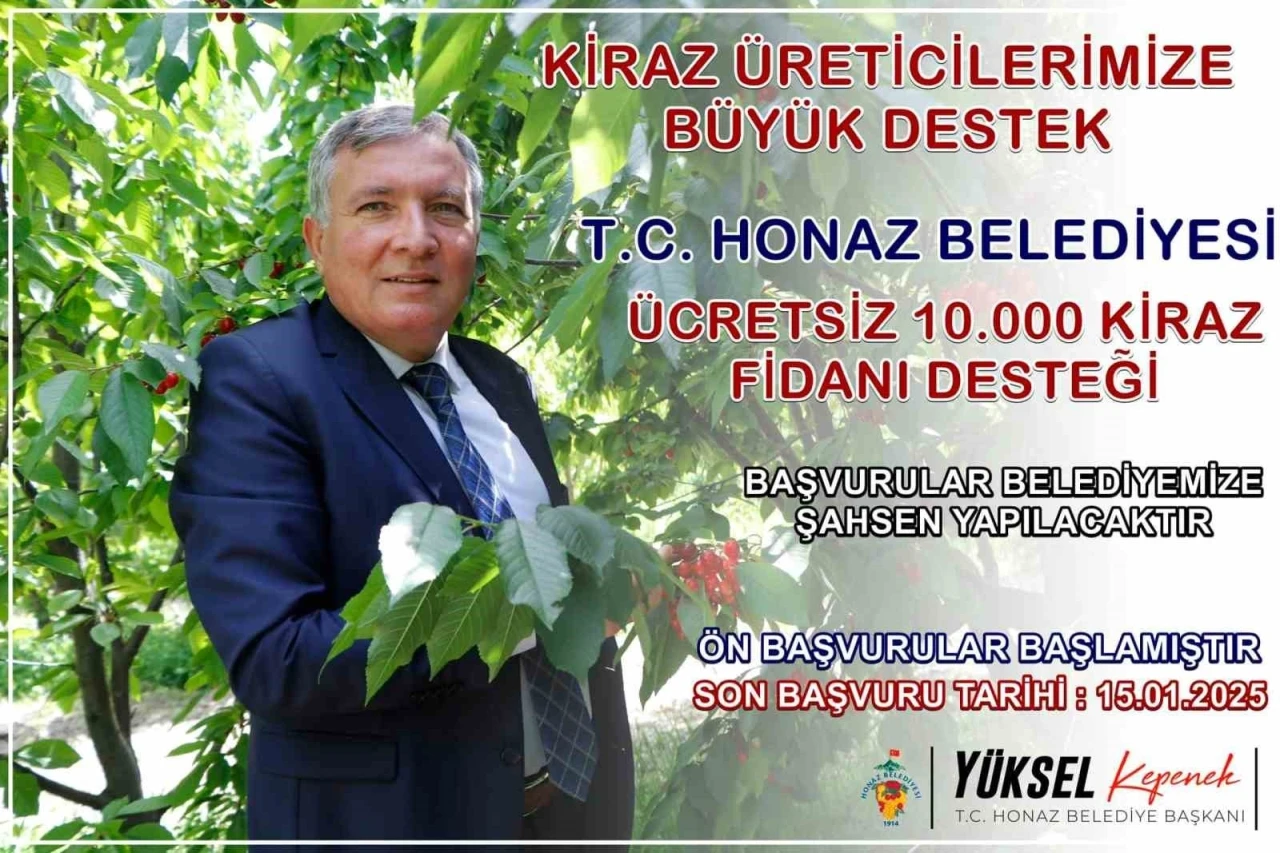 Başkan Kepenek’ten Honazlı kiraz üreticilerine büyük destek
