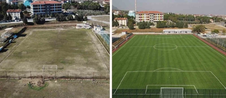 Başkarcı futbol sahası yenilendi
