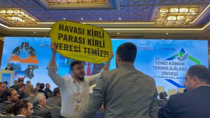 Başkentte çevreci vatandaştan kömür işletmelerine protesto
