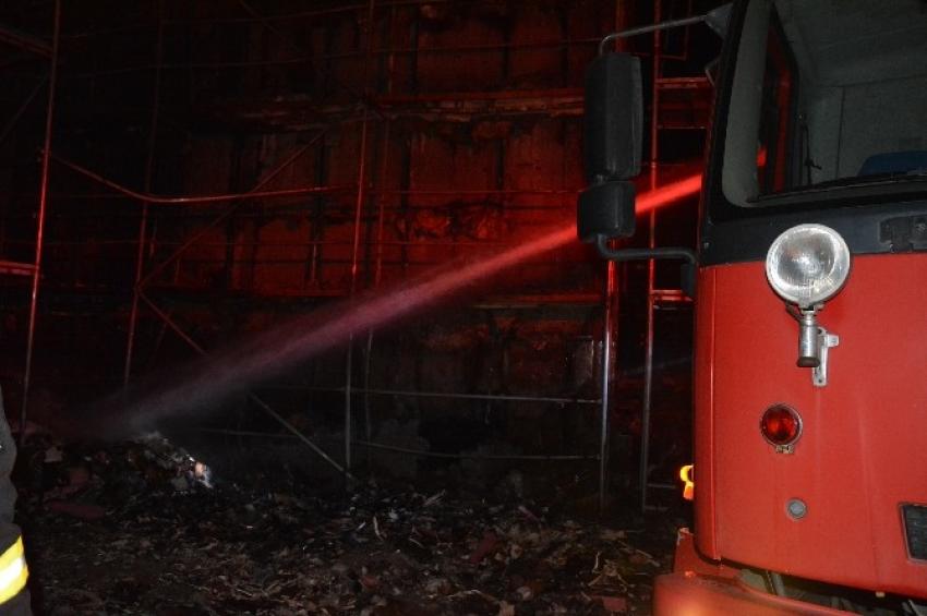 Muğla’da hastane inşaatında yangın çıktı