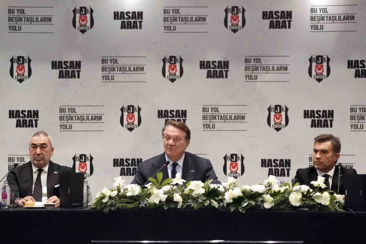 Beşiktaş Başkan Adayı Hasan Arat, Samet Aybaba ve Feyyaz Uçar ile basının karşısına çıktı
