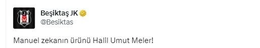 Beşiktaş: "Manuel zekanın ürünü Halil Umut Meler!"
