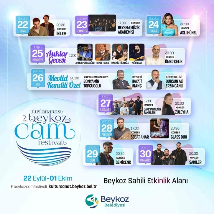 Beykoz’da rengarenk Cam Festivali başlıyor
