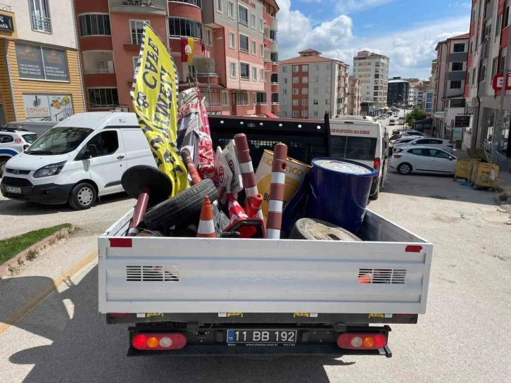 Bilecik’te kaldırım ve kapı önleri işgal eden esnafa ceza yağdı
