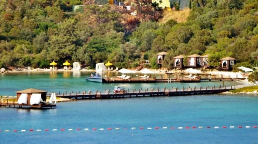 Bodrum'da plaj kapattı