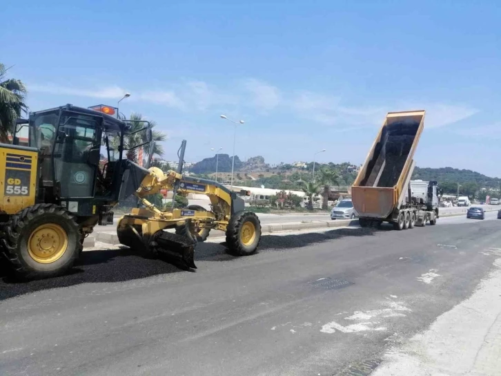 Bodrum’da altyapısı tamamlanan yerler asfaltlanıyor
