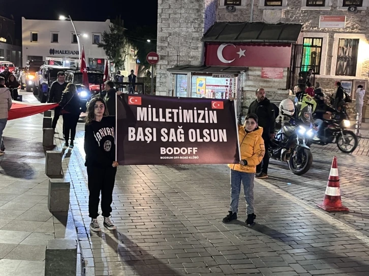 Bodrum’da şehitler düzenlenen konvoyla anıldı
