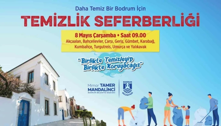 Bodrum genelinde temizlik hareketi başlatılıyor
