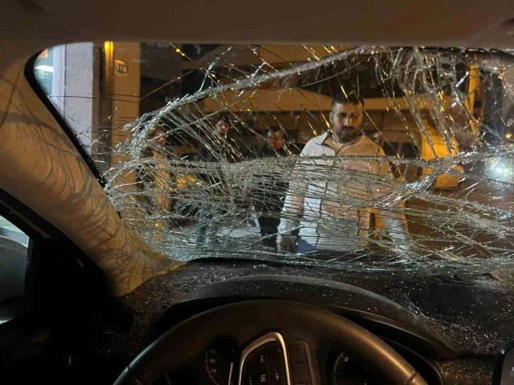 Bursa’da seyir halindeki otomobile at çarptı...