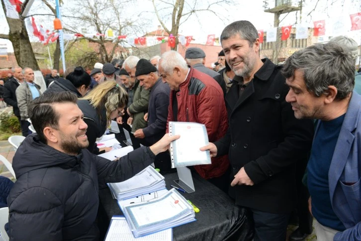 Bursa Nilüfer'de tapu heyecanı