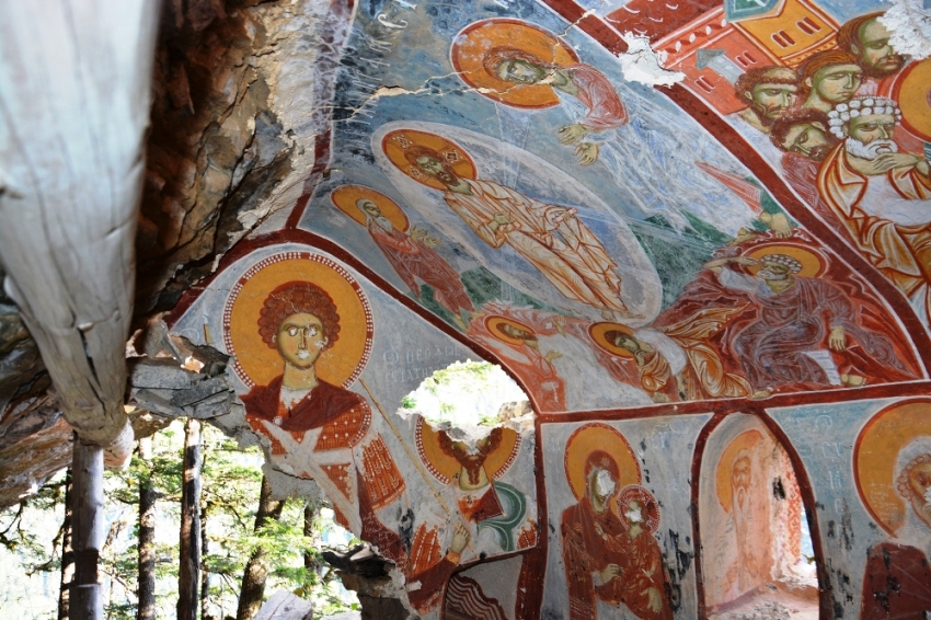 Sümela Manastırı’nda yeni bulunan şapel ilk kez görüntülendi