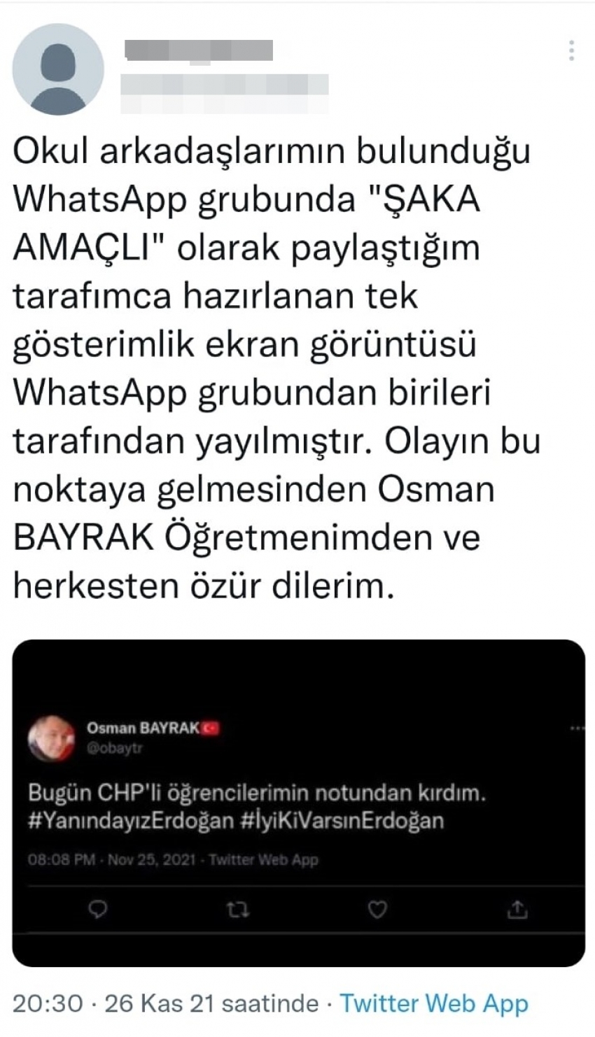 Okulda arkadaşlarına şaka yapmak için hazırlamış