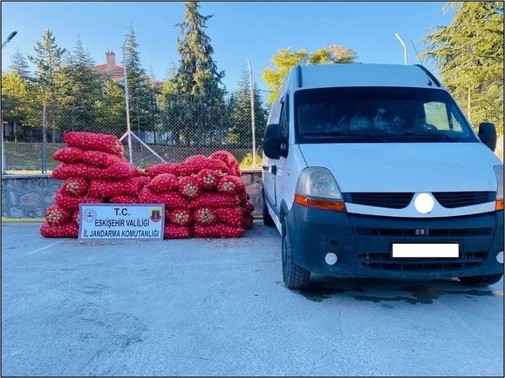 Çalınan 50 bin liralık soğan jandarma ekiplerince ele geçirildi
