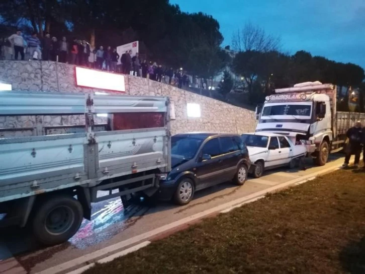 Çan’da zincirleme trafik kazası: 1 yaralı
