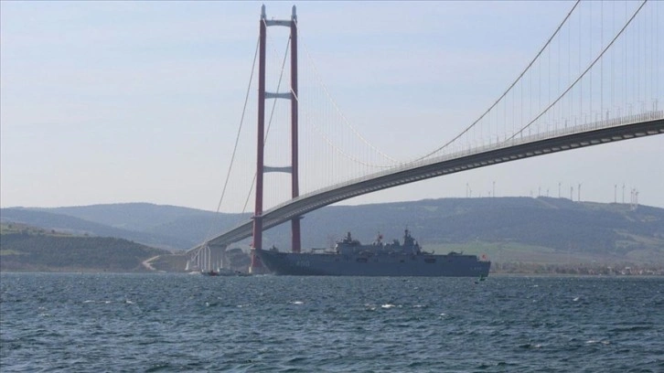 Çanakkale Boğazı yangın tedbirleri nedeniyle gemi trafiğine yeniden kapatıldı