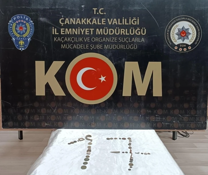 Çanakkale’de tarihi eser operasyonu
