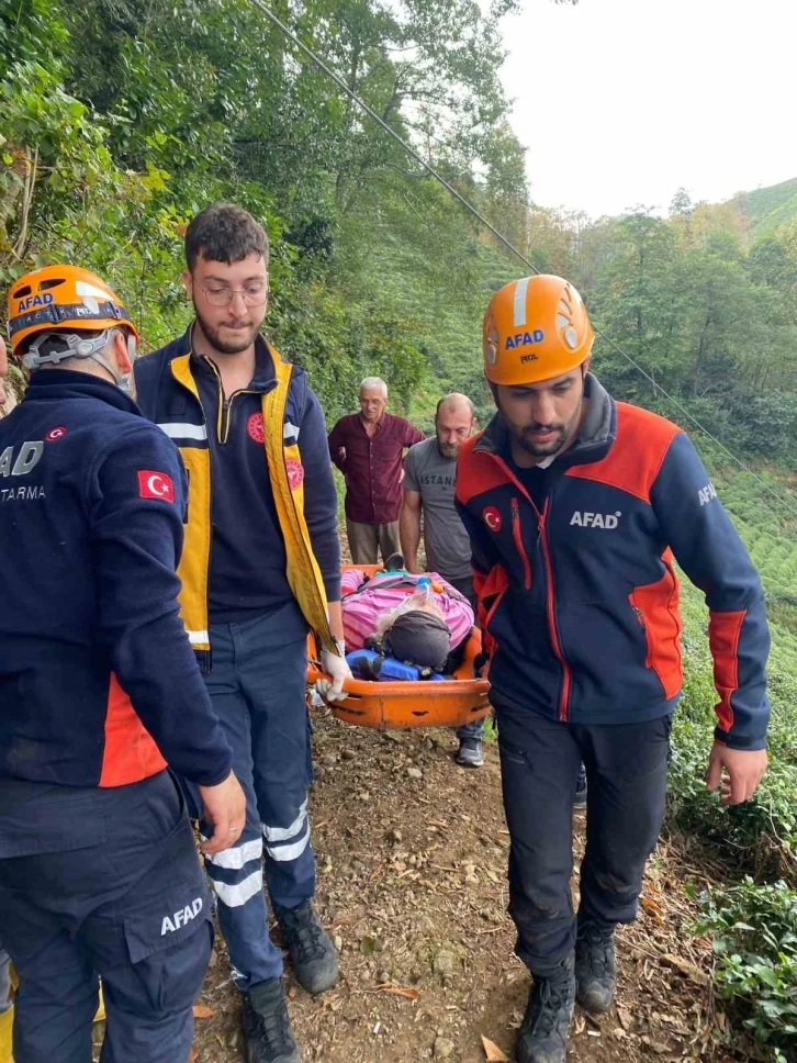 Çay bahçesinde yuvarlanarak yaralanan vatandaş kurtarıldı
