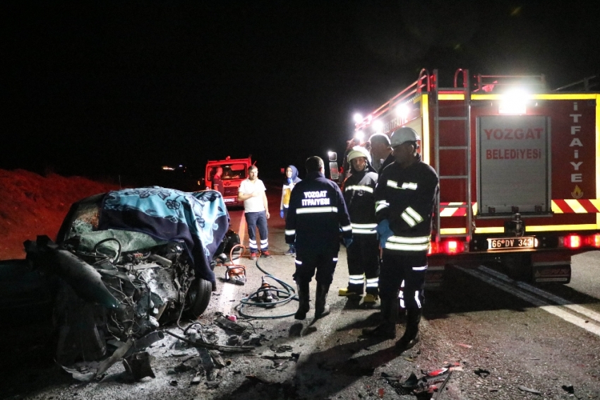 Yozgat’ta trafik kazası:1ölü,2 yaralı