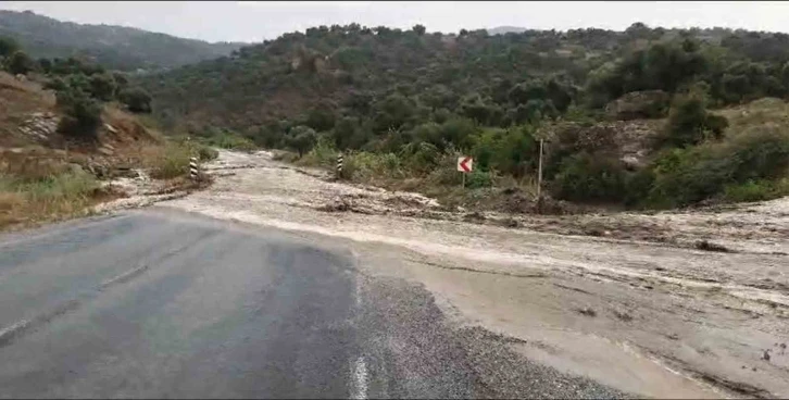 Çine’de sel: 4 büyükbaş hayvan kayboldu, traktör sel sularına kapıldı