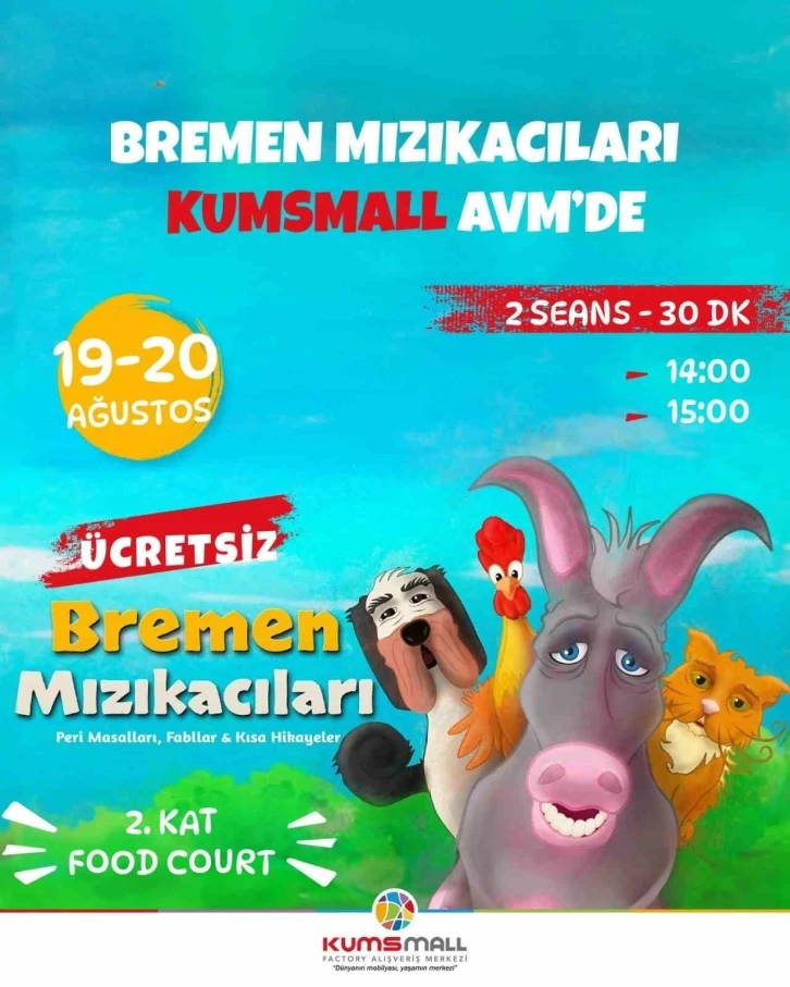 Çocuklar bu hafta da KUMSMALL AVM’de olacak
